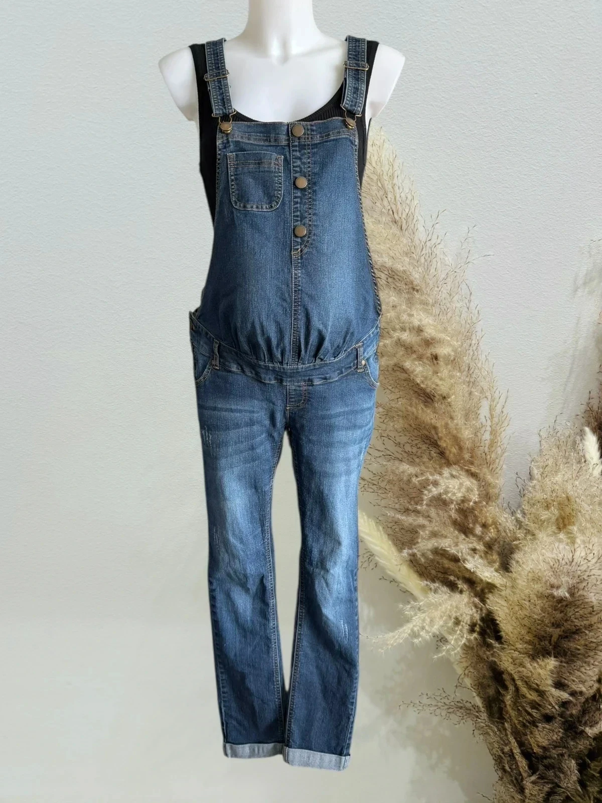 Salopette de grossesse T40/L jeans bleu brut Kiabi